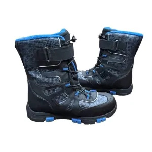 Quest Black Blue Snow Boots Size 4 Youth