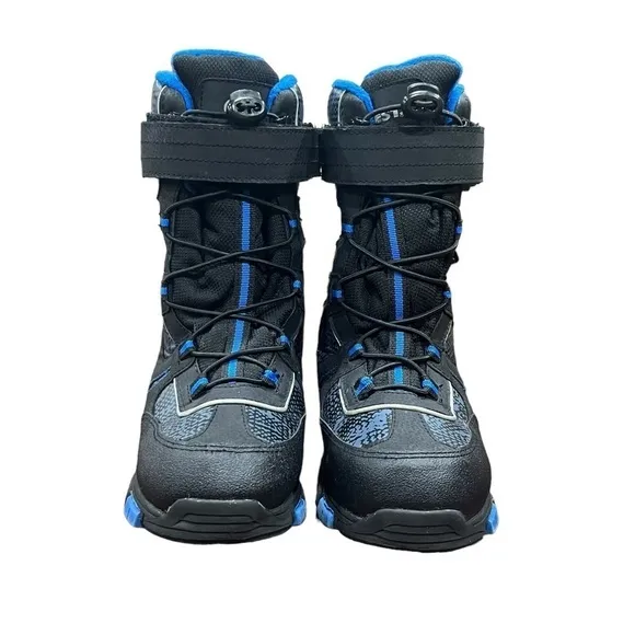 Quest Black Blue Snow Boots Size 4 Youth