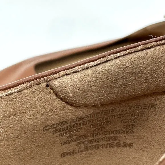 Quince Italian Glove Ballet Flats Italian Leather Slip On Low Top Brown 9 NWOT