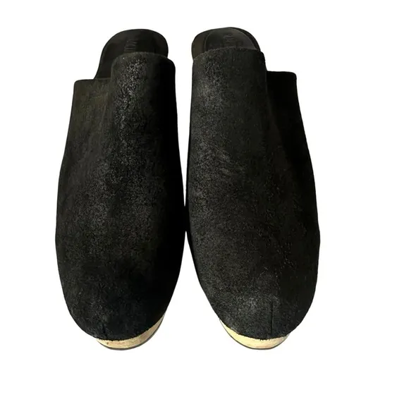 RACHEL COMEY WARREN BLACK SUEDE PLATFORM SHOES SIZE 7.5