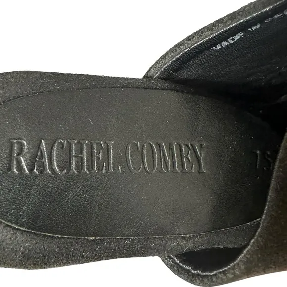 RACHEL COMEY WARREN BLACK SUEDE PLATFORM SHOES SIZE 7.5