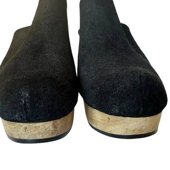 RACHEL COMEY WARREN BLACK SUEDE PLATFORM SHOES SIZE 7.5