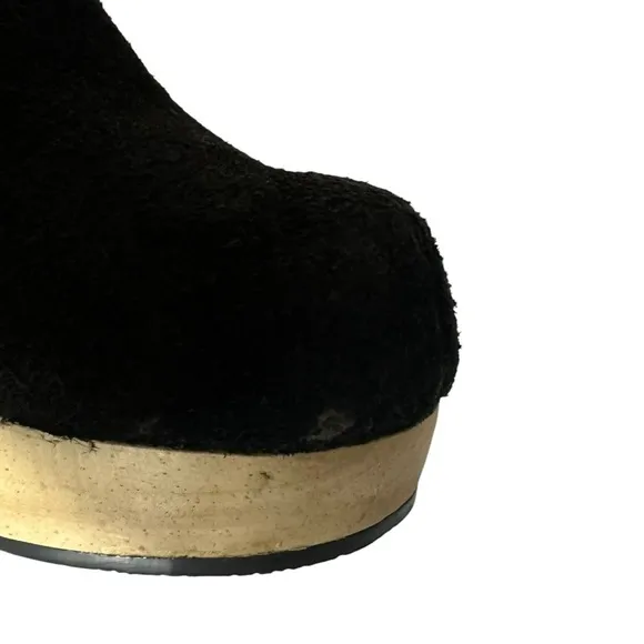 RACHEL COMEY WARREN BLACK SUEDE PLATFORM SHOES SIZE 7.5
