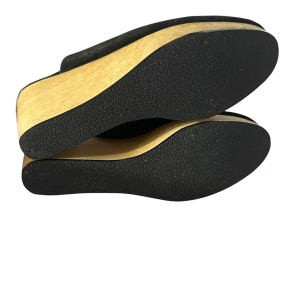 RACHEL COMEY WARREN BLACK SUEDE PLATFORM SHOES SIZE 7.5