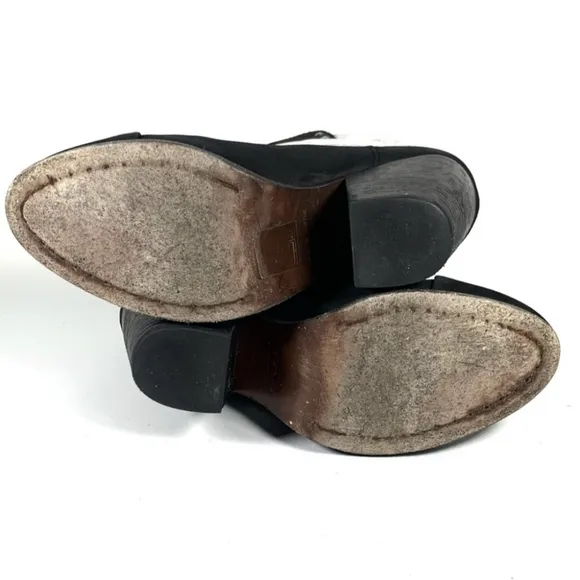 Rag &amp; Bone Harrow Suede Booties Black White $495