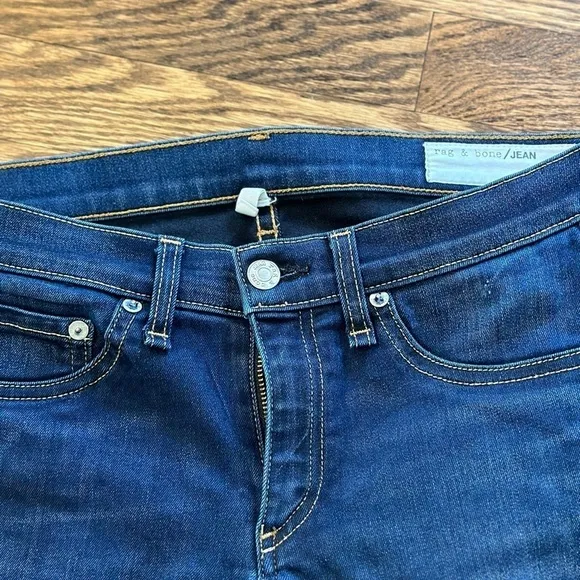 Rag &amp; Bone Skinny Jeans with Raw Hem