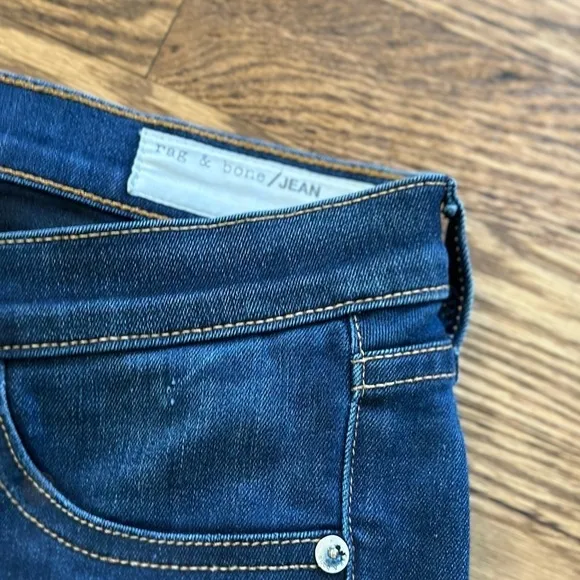 Rag &amp; Bone Skinny Jeans with Raw Hem