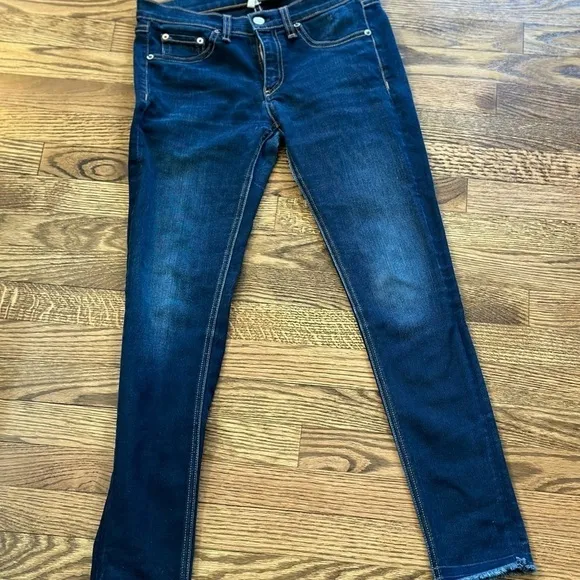 Rag &amp; Bone Skinny Jeans with Raw Hem