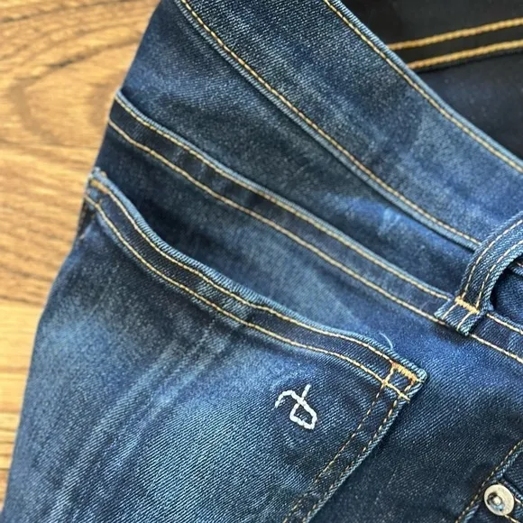 Rag &amp; Bone Skinny Jeans with Raw Hem