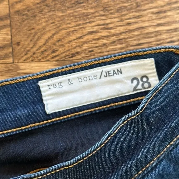 Rag &amp; Bone Skinny Jeans with Raw Hem