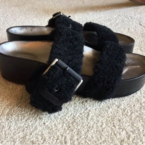 Rag&amp; bone Evin Genuine Shearling Slide Sandal