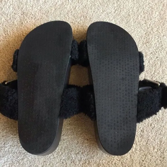 Rag&amp; bone Evin Genuine Shearling Slide Sandal