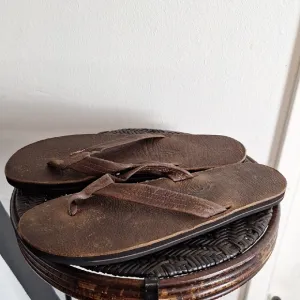 Rainbow Men's Brown Leather Sandals Sz XXXL= US Size 13.5-15 NWT