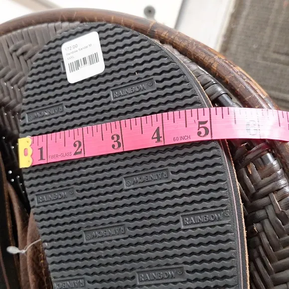 Rainbow Men's Brown Leather Sandals Sz XXXL= US Size 13.5-15 NWT