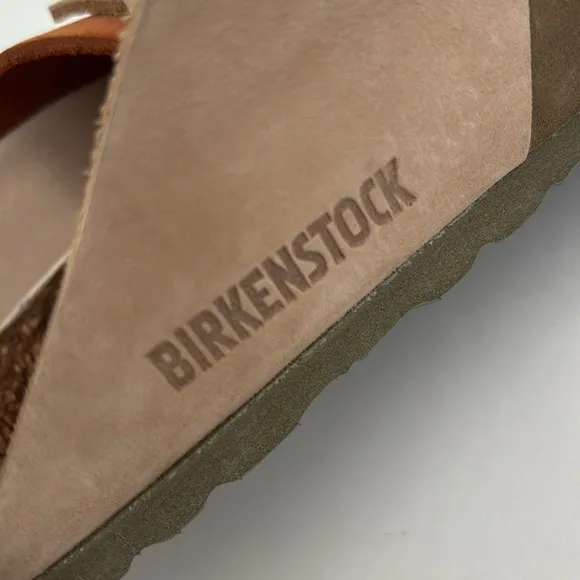 Rare Birkenstock Brown Multicolored Suede Arizona Sandals Women’s 9 / Mens 7