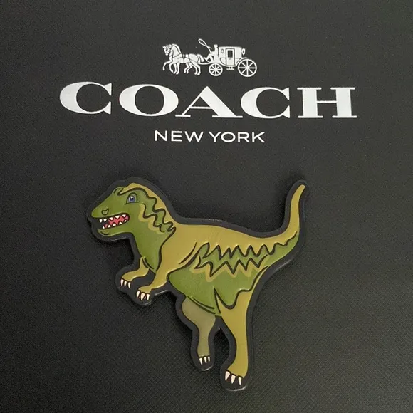 Rare Coach Rexy Dinosaur Green Leather Patch Sneaker Shoe FOB Mascot Limited