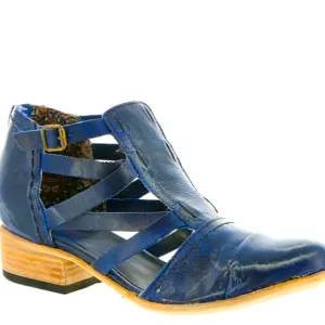 Rare FREEBIRD by STEVEN Shoes HOPE Leather Sandals Ankle Boots Blue Size 8