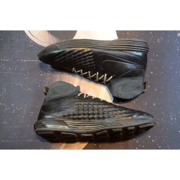 RARE Nike Lunar Magista‎ II FK Flyknit Sz 11.5 Black Blackout Shoes 852614-001
