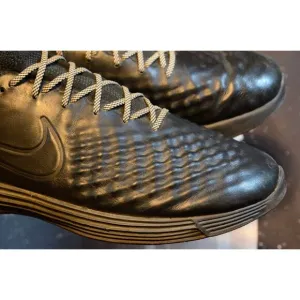 RARE Nike Lunar Magista‎ II FK Flyknit Sz 11.5 Black Blackout Shoes 852614-001