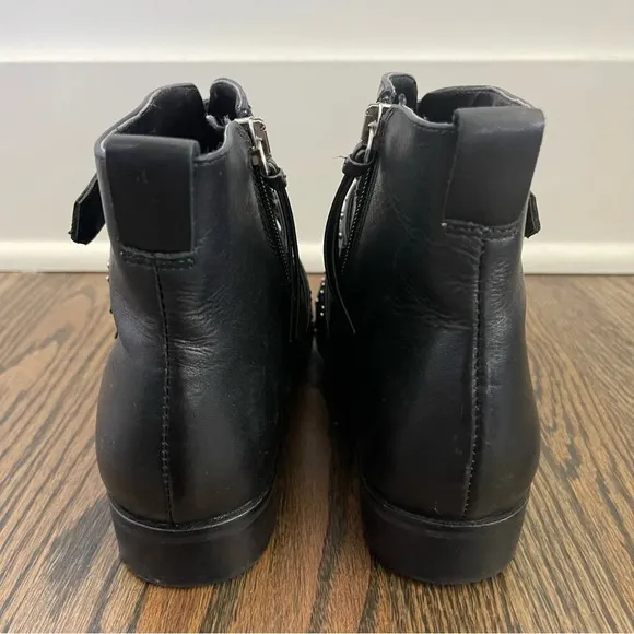 Rebecca Minkoff Maddox black leather studded ankle boots size 6