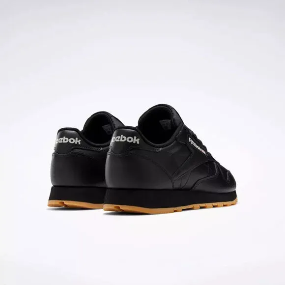 Reebok Classic Leather 100008498 Sneakers Women's Black Gum Running Shoes NR9535