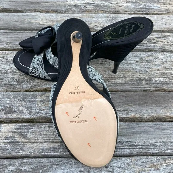 René Caovilla Heels Sandals Slides - Size 37