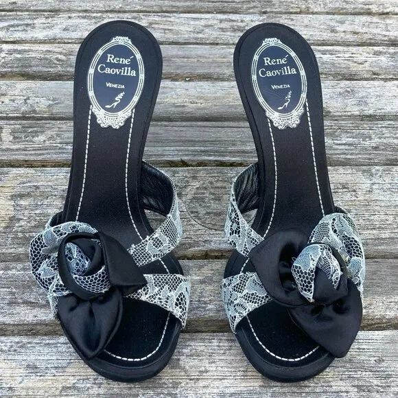 René Caovilla Heels Sandals Slides - Size 37