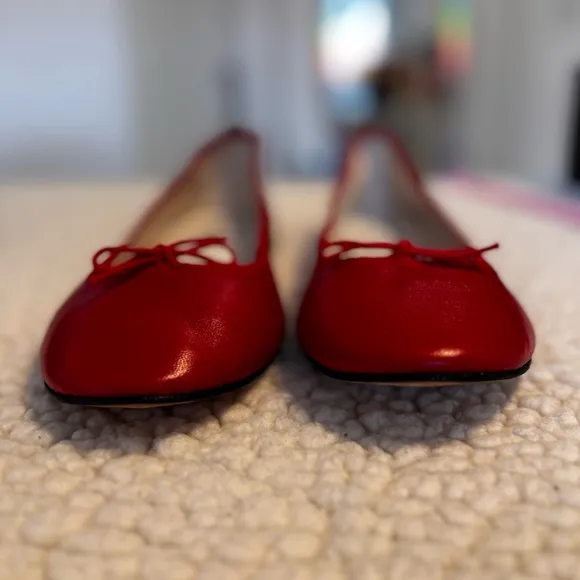 Repetto Cendrillon Ballerina Flats- matte leather- color red/flamme size 42