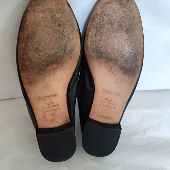 Repetto flats heels Flower Embroidery black Rare size 38