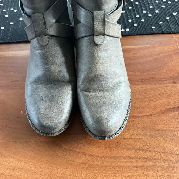 Rieker Ankle Boots Genuine Leather Moto Buckle
