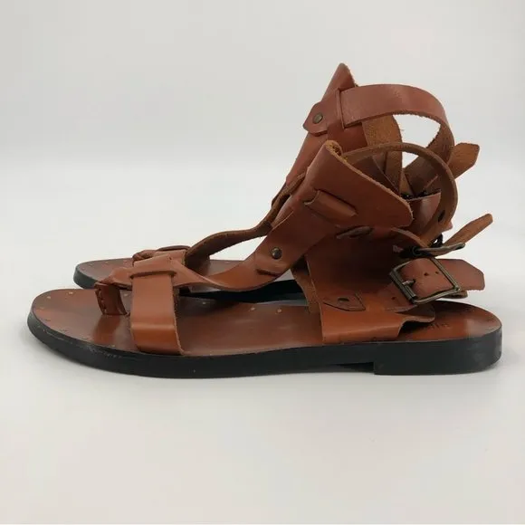 Ripa Del Sole Brown &amp; Tan Leather Sandals | Made in Italy