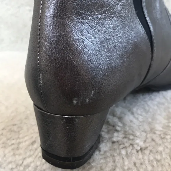 Robert Clergerie Silver Metallic Ankle Boots
