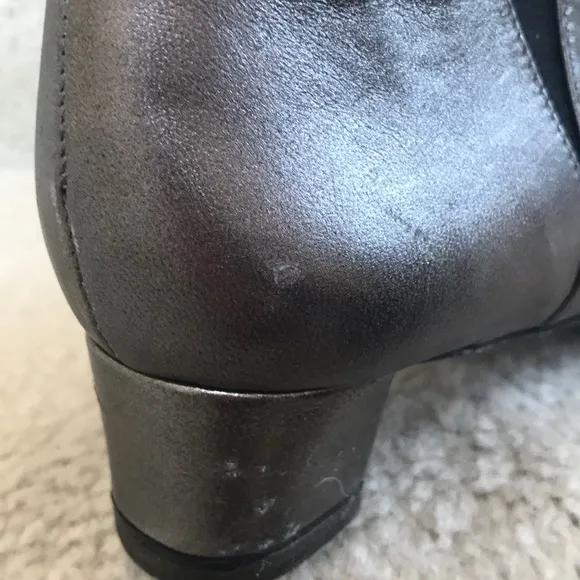 Robert Clergerie Silver Metallic Ankle Boots