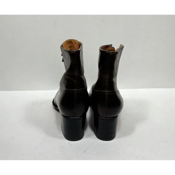 Robert Clergerie Barney’s New York Women’s Size 7.5 Brown Ankle Boots Cap Toe