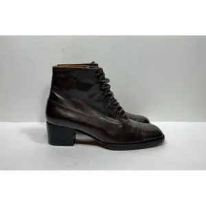Robert Clergerie Barney’s New York Women’s Size 7.5 Brown Ankle Boots Cap Toe