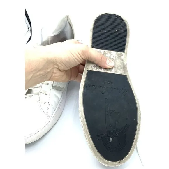 Robert Graham Delgado Mens White Embossed Leather Sneakers Shoes sz 9 rts$220