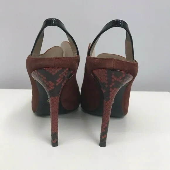 Roberto Cavalli Suede Python‎ Sculptural Shoes 41