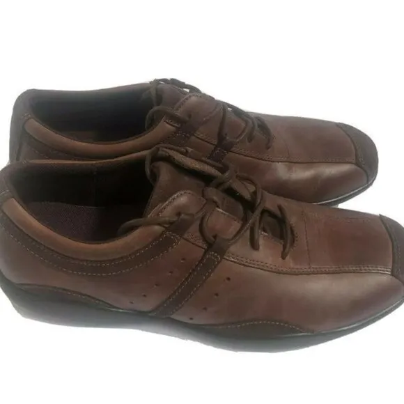 Rockport Men's Shoes 10.5 Leather Brown Lace up