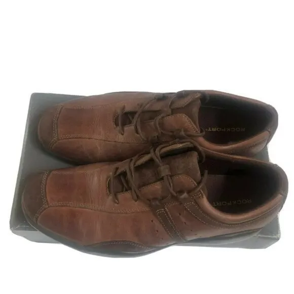Rockport Men's Shoes 10.5 Leather Brown Lace up