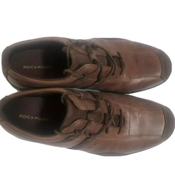 Rockport Men's Shoes 10.5 Leather Brown Lace up