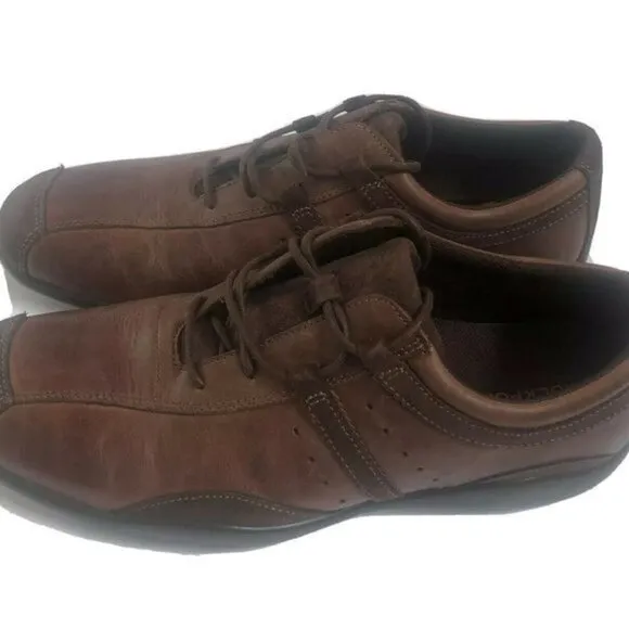 Rockport Men's Shoes 10.5 Leather Brown Lace up