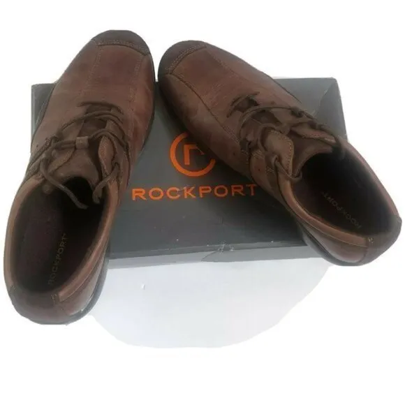 Rockport Men's Shoes 10.5 Leather Brown Lace up