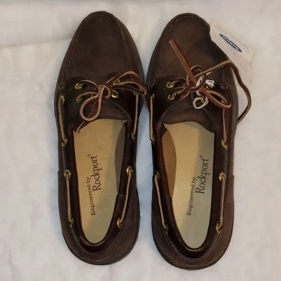 Rockport leather boat shoes
