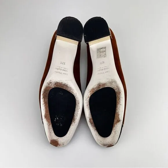 Ron White Women's Shoes Leather Suede Black/Brown Gold Heel