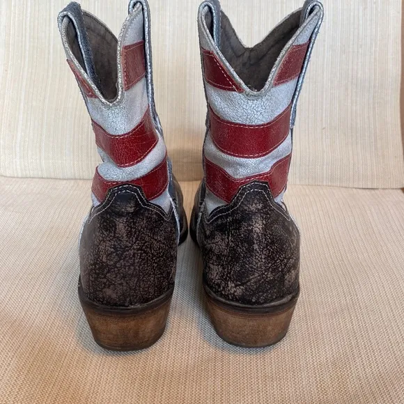 ROPER American Beauty Flag Ankle Boots