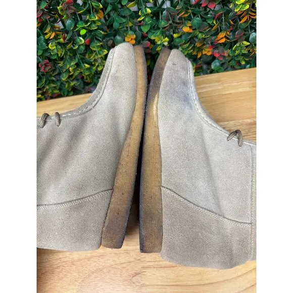 Roper‎ Sand Suede Gum Sole Lace Up Chukka Boots Shoes Cream Tan Mens 12 WORN