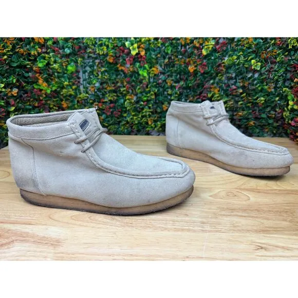 Roper‎ Sand Suede Gum Sole Lace Up Chukka Boots Shoes Cream Tan Mens 12 WORN