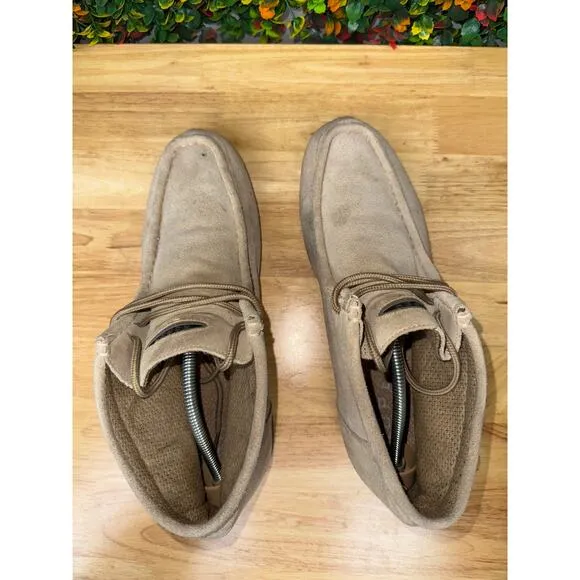 Roper‎ Sand Suede Gum Sole Lace Up Chukka Boots Shoes Cream Tan Mens 12 WORN