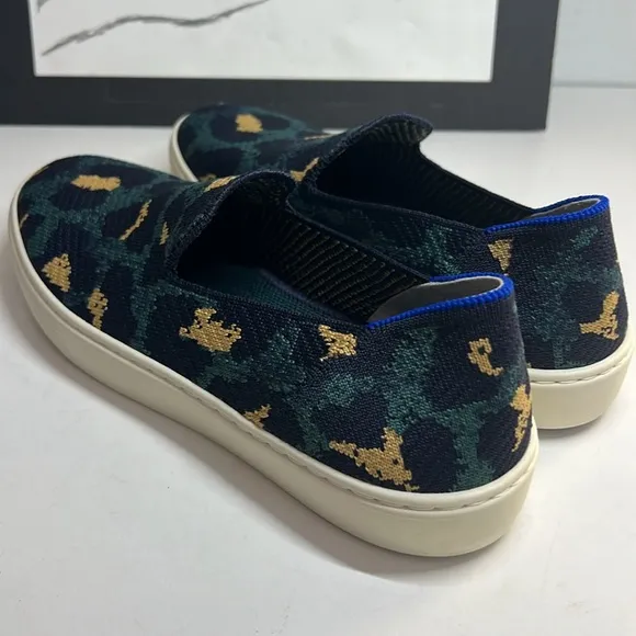 Rothy's Animal Print Slip-On Sneakers, Blue Spot Women’s  8.5