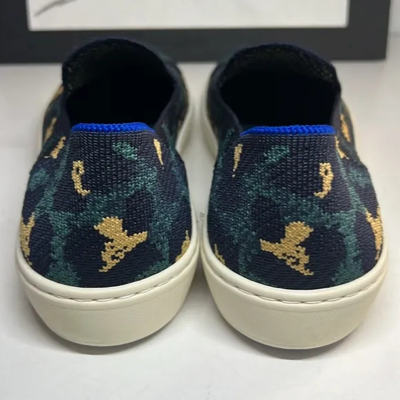 Rothy's Animal Print Slip-On Sneakers, Blue Spot Women’s  8.5